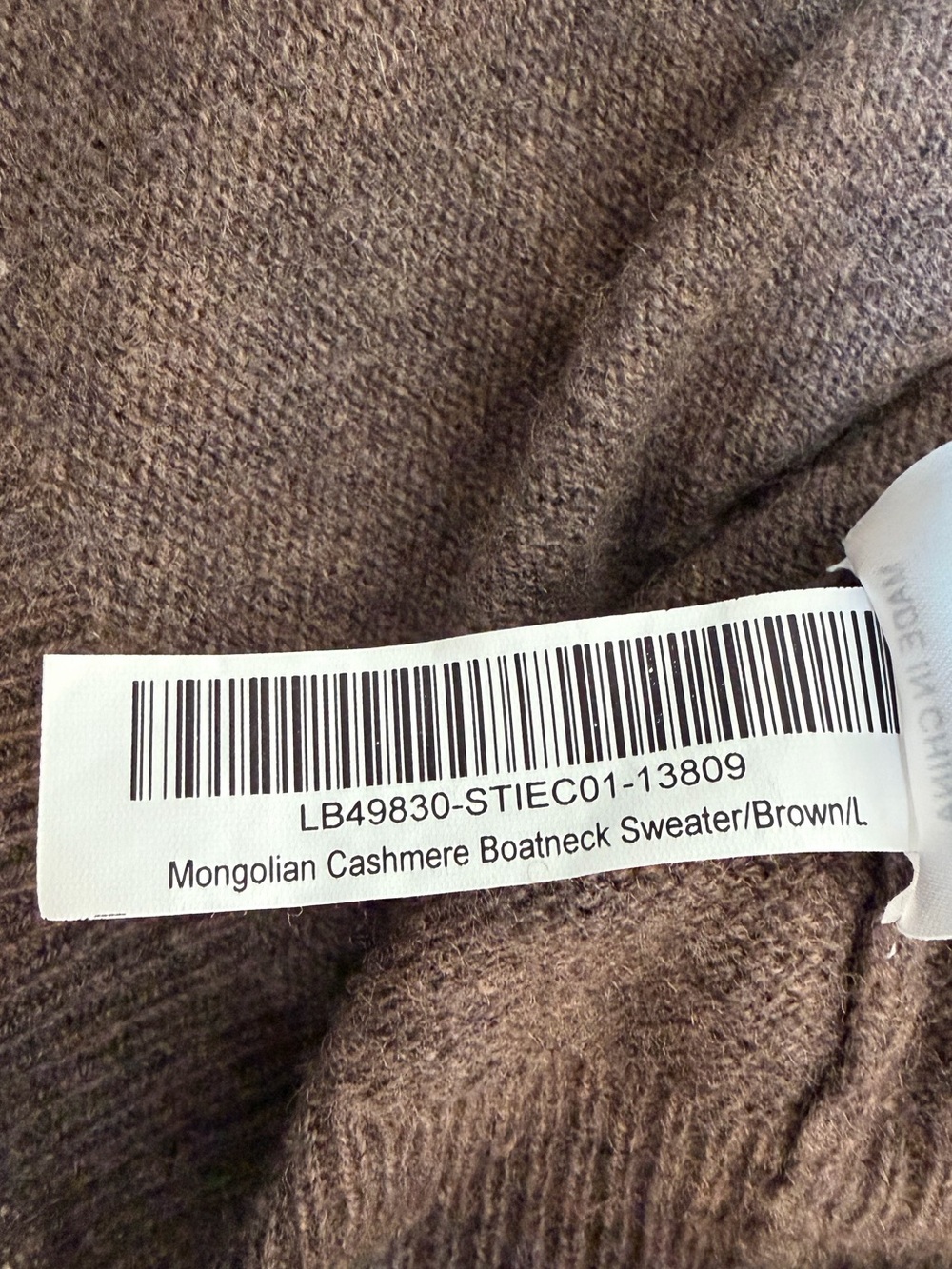 Quince 100% Mongolian Cashmere Relaxed Boatneck Sweater Brown Size Large - Picture 12 of 15